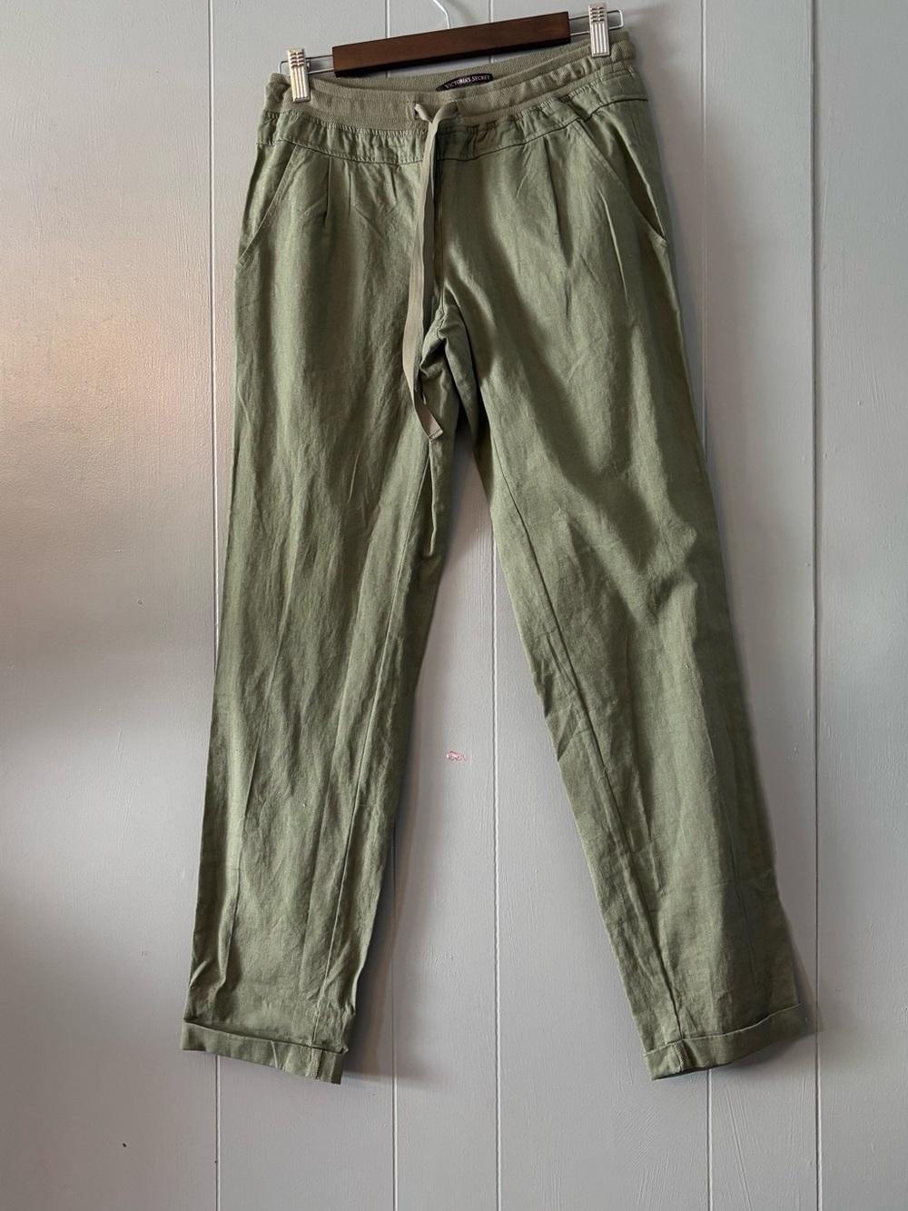 Victoria's Secret Olive Green Drawstring Chinos